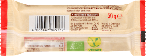 Haferriegel Apfel-Zimt dmBio