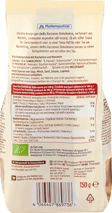 Dinkelkekse Kastanie dmBio
