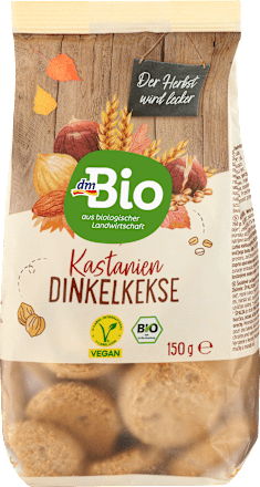 Špaldové sušienky s gaštanmi a mandľami dmBio