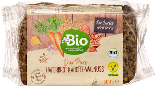 Brot, Das Pure Hafer mit Karotten & Walnüssen dmBio
