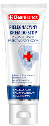 Krem pielęgnacyjny do stóp z kompleksem przeciwgrzybiczym CleanHands