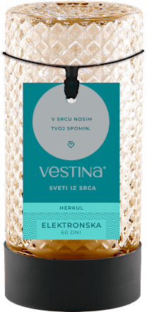 Steklena elektronska sveča Herkul 60 dni vestina