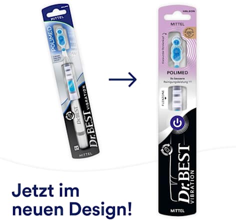 Zahnbürste mit Batterie Polimed mittel Dr. Best