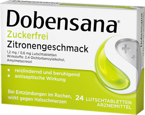 zuckerfrei Zitronengeschmack Lutschtabletten Dobensana