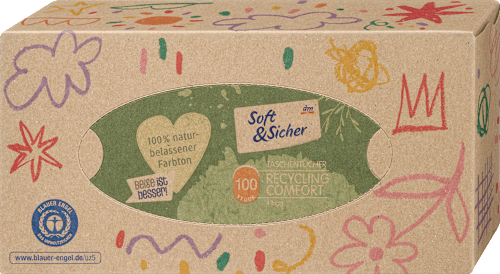 Taschentücher Box Recycling 4-lagig Soft&Sicher
