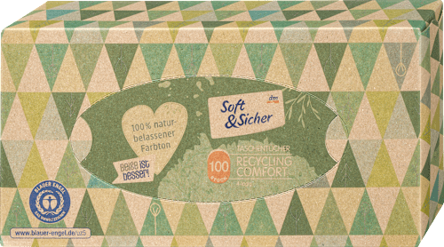 Taschentücher Box Recycling 4-lagig Soft&Sicher