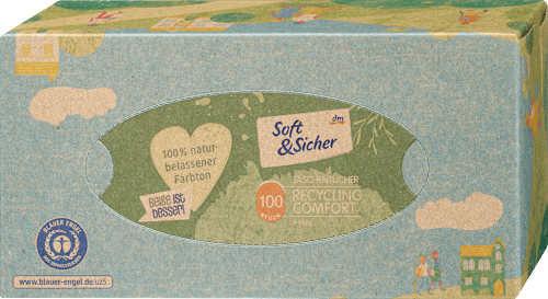 Taschentücher Box Recycling 4-lagig Soft&Sicher