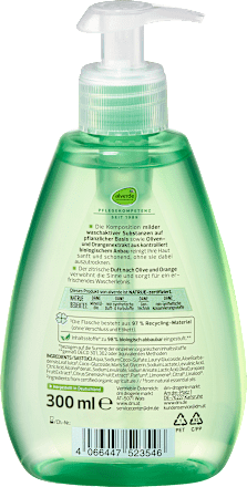 Tekoče milo za roke z bio olivo in z bio pomarančo alverde NATURKOSMETIK