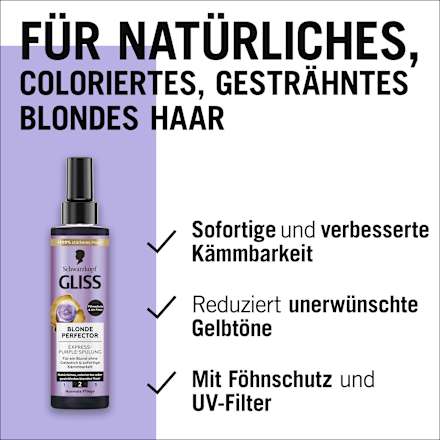 Sprüh-Conditioner Express-Purple Blonde Perfector Schwarzkopf GLISS