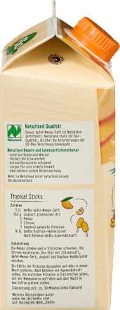 Direktsaft, Apfel-Mango mit Mangomark dmBio