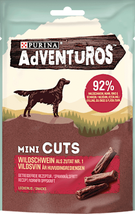Hundeleckerli Mini Cuts mit Wildschwein Purina Adventuros