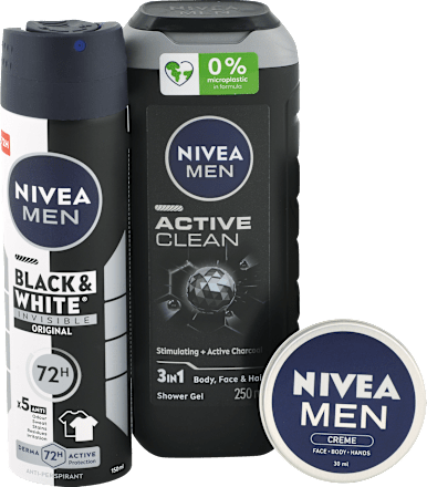 Darčekové balenie Active Comfort Clean & Care Trio NIVEA MEN