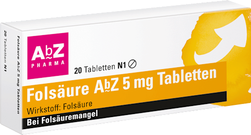AbZ Pharma Folsäure AbZ 5 mg Tabletten AbZ Pharma
