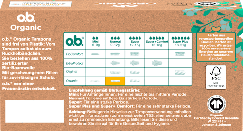 Tampons Organic Normal o.b.