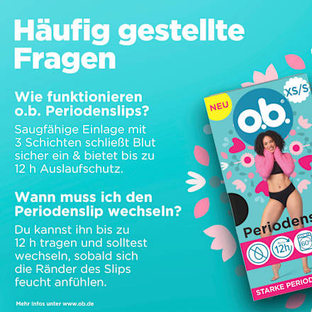 Periodenunterwäsche schwarz, Gr XS. XS/S o.b.