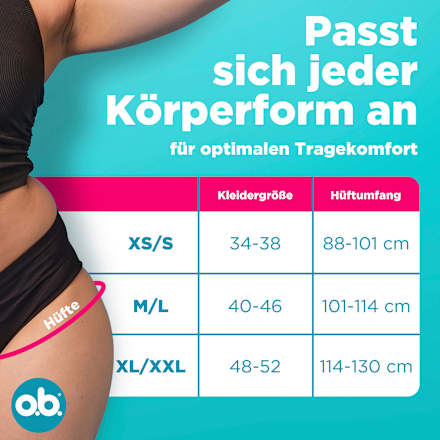 Periodenunterwäsche schwarz, Gr XS. XS/S o.b.
