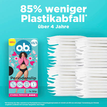 Periodenunterwäsche schwarz, Gr XS. XS/S o.b.