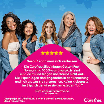 Slipeinlagen Cotton Feel Normal ohne Duft Carefree