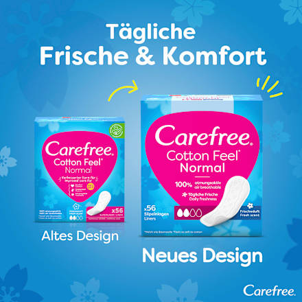 Slipeinlagen Cotton Feel Normal Frischeduft Carefree