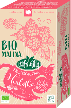 Herbata owocowa Malina BIO (20 x 2 g) EKOfamilly