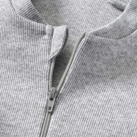 Schlafanzug mit Ripp-Struktur, grau, Gr. 74/80 ALANA