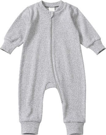 Schlafanzug mit Ripp-Struktur, grau, Gr. 74/80 ALANA