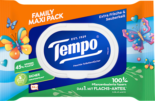Feuchtes Toilettenpapier Family Maxi Pack Tempo