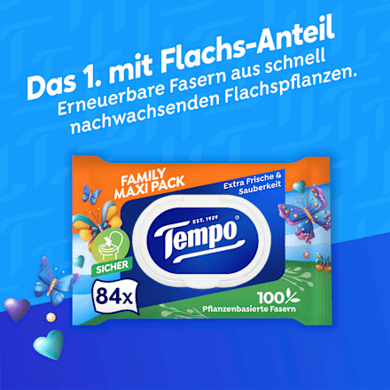 Feuchtes Toilettenpapier Family Maxi Pack Tempo
