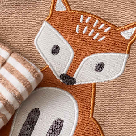 Schlafanzug mit Fuchs-Applikation, braun, Gr. 104 ALANA