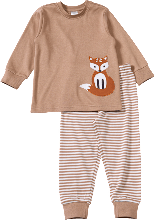 Schlafanzug mit Fuchs-Applikation, braun, Gr. 104 ALANA