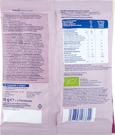 Snack od ekspandiranih žitarica u obliku srca – malina i banana, 8+ mj. babylove