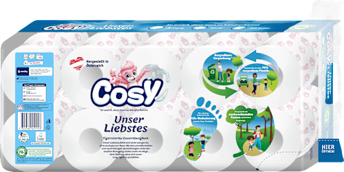 Toilettenpapier weiß Mega Pack 3-lagig Cosy