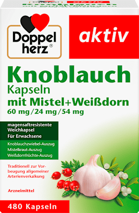 Knoblauch Kapseln mit Mistel + Weißdorn Doppelherz