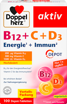 B12 + C + D3 Energie + Immun Tabletten 100St Doppelherz