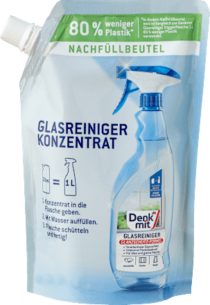 Glasreiniger Konzentrat Nachfüllbeutel Denkmit