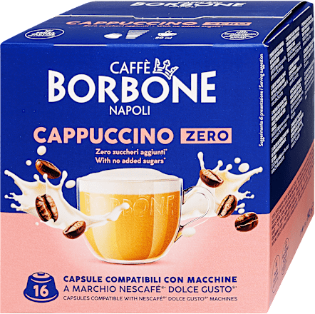 Kapszulás Zero cappuccino, 16 kapszula Caffé Borbone