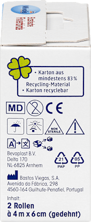 Bandaje pentru fixare elastică, 6 cm x 4 m (extins), 2 role Mivolis