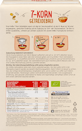 Pappa ai 7 cereali per lattanti, a partire dal 6° mese dmBio