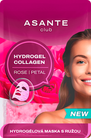 Hydrogélová pleťová maska Collagen Rose ASANTE