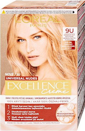 Tartós hajfesték, nagyon világosszőke 9U L'ORÉAL PARiS EXCELLENCE Creme