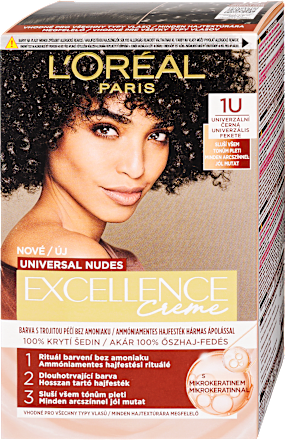 Tartós hajfesték, fekete 1U L'ORÉAL PARiS EXCELLENCE Creme