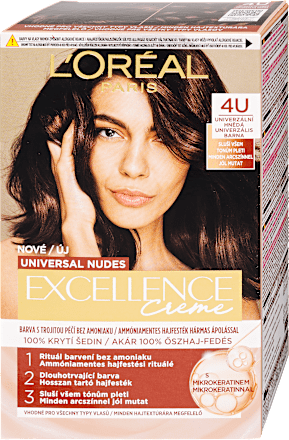 Tartós hajfesték, barna 4U L'ORÉAL PARiS EXCELLENCE Creme