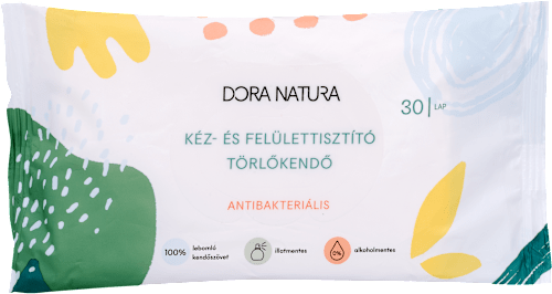 Antibakteriális törlőkendő DORA NATURA