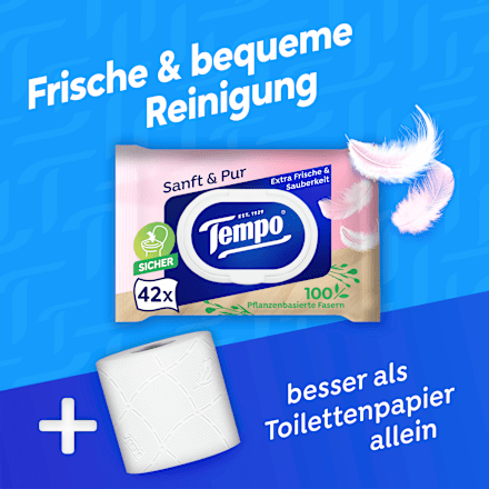 Feuchtes Toilettenpapier Parfümfrei Tempo