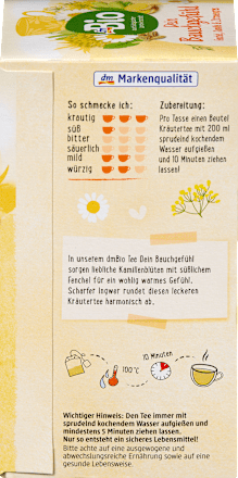 Herbatka ziołowa koper włoski, rumianek i trawa cytrynowa dmBio