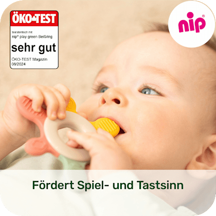 Beißring türkis/orange Nip