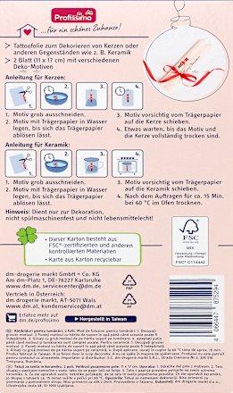 Kerzentattoos Profissimo