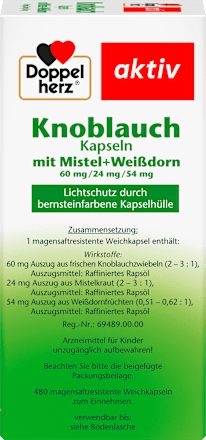 Knoblauch Kapseln mit Mistel + Weißdorn Doppelherz