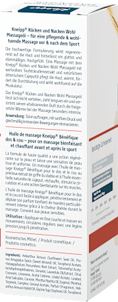 Massageöl Rücken & Nacken wohl  Kneipp