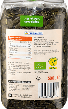 Semi di zucca bio, maxi pack dmBio